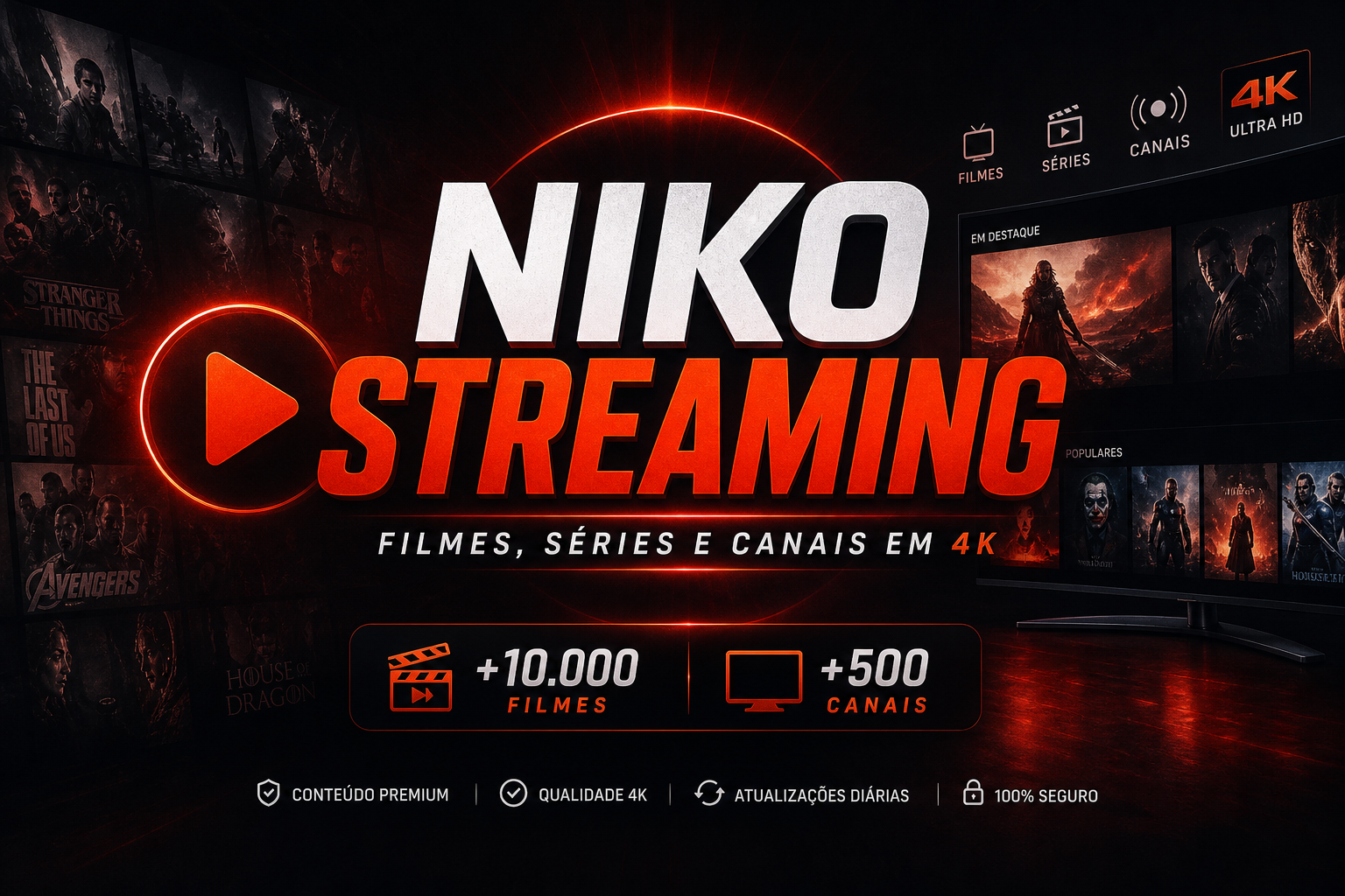 Niko Streaming — filmes, séries e canais em 4K